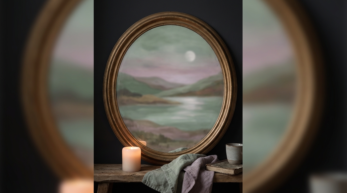 Ethereal forest with light filtering through